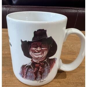 Cute mug for the older man in your life. Measures 3 7/8”tall and 3” across top.